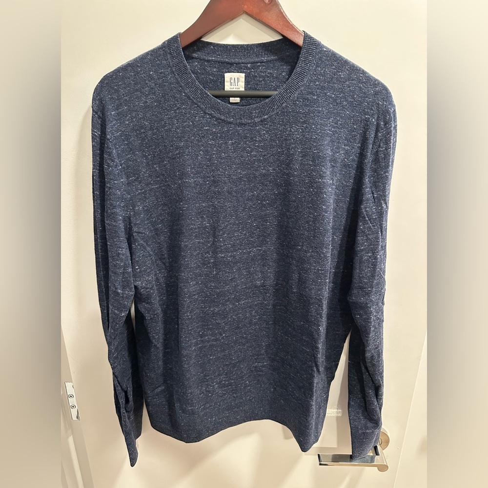 GAP Blue Crewneck Sweater Classic Knit